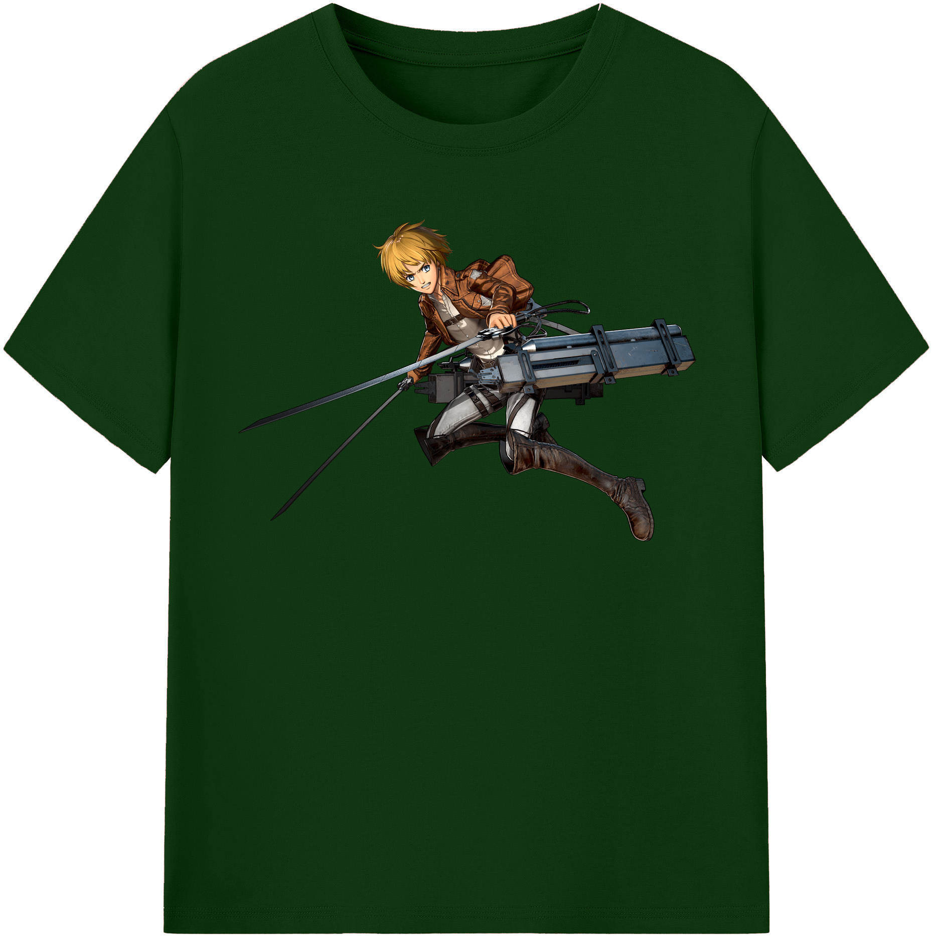 （画像用） 進撃の巨人 アルミン·アルレルト Attack on Titan Armin Arlert 綿100％半袖Tシャツ（フロントプリント）